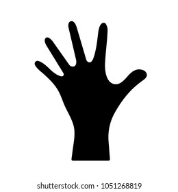 Hand on a white background