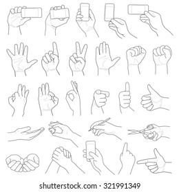 hand on white background