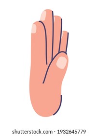 hand on a white background vector illustration design