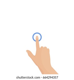 Hand on white background. Vector illustration. - stock vector