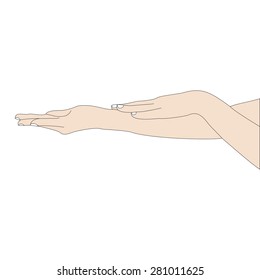 hand on white background,Vector illustrations