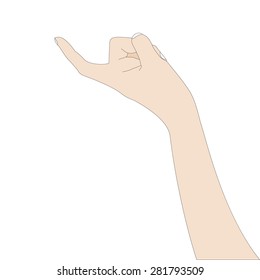 hand on white background,Vector illustrations