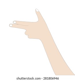 hand on white background,Vector illustrations