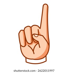 Hand one finger emoji	illustration