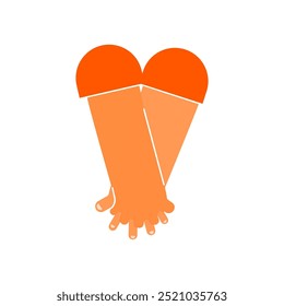 Hand only CPR, manual chest compressions illustration.