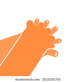 Hand only CPR, manual chest compressions illustration.