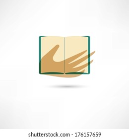 Hand and the open book