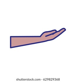 Hand with open palm