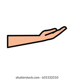 Hand with open palm
