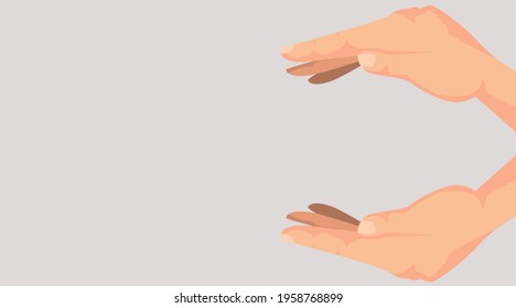 Hand open and ready to help or receive. Gesture isolated on white background with clipping path. Helping hand outstretched for salvation. Hand with love on hands