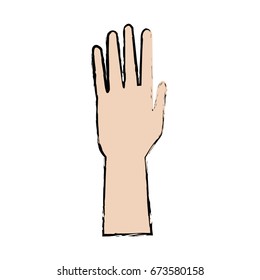 hand open showing finger part icon