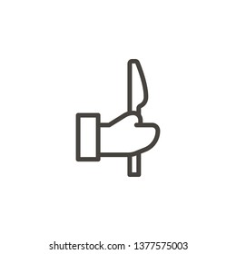 Hand, operation, scalpel vector icon. Element of medicine for mobile concept and web apps illustration. Thin line icon for website design and development. Vector icon