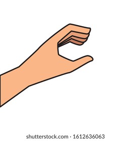hand organ human isolated icon vector illustration design