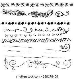 hand ornament draw drawn scribble flourish painting frame hand drawn vintage vector line border set and design element hand ornament draw drawn scribble flourish painting frame line white vegetation f