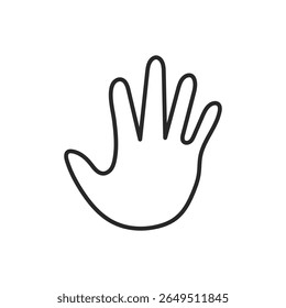 Hand outline with open palm