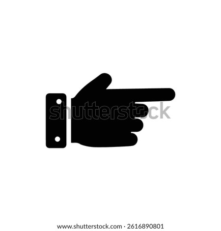 Hand with Outstretched Index Finger Pointing to the Right Representing Direction