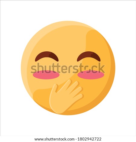Hand Over Mouth Giggling Expression Mood Emoji Сток-фото © 