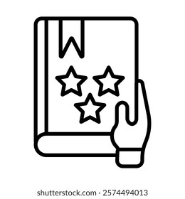 Hand over Vector Line Icon Design