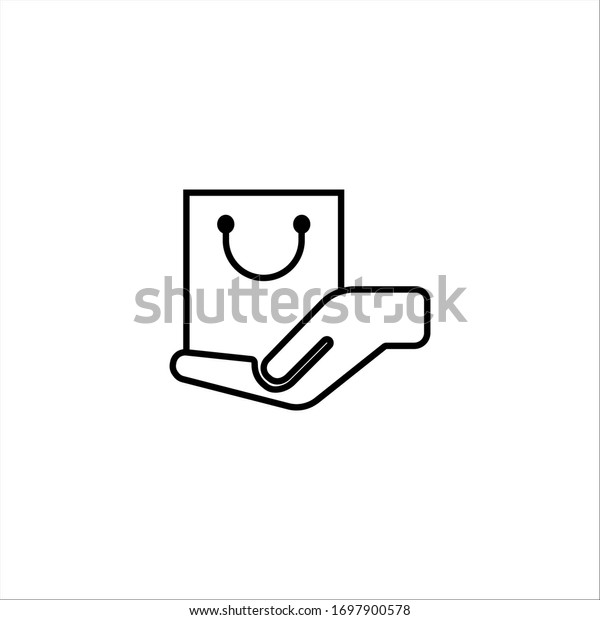 Hand Pack Sign Hand Delivery Sign Stock Vector (Royalty Free