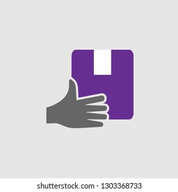 Hand, package icon. Element of Delivery and Logistics icon for mobile concept and web apps. Detailed Hand, package icon can be used for web and mobile