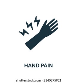 Hand Pain flat icon. Colored element sign from body ache collection. Flat Hand Pain icon sign for web design, infographics and more.