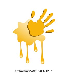 hand in paint