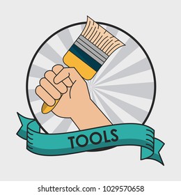 Hand with paint brush