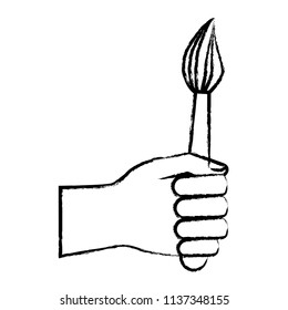 hand with paint brush