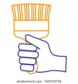 hand with paint brush