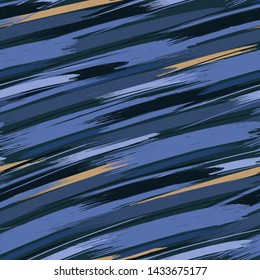 Hand paint brush strokes Vector seamless pattern with modern style.Design for fashion,fabric,web,wallpaper,wrapping and all prints on shade of dark blue background color