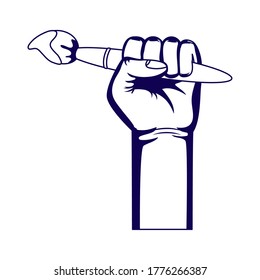 mano herramienta de pincel de pintura icono aislado diseño de ilustración de vector