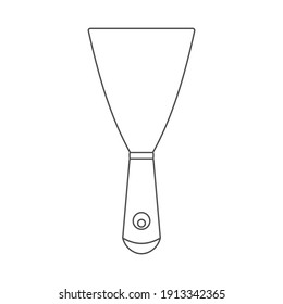 Hand paint spatula.For removing paint and varnish coatings and filling cracks and voids with gypsum solutions. 