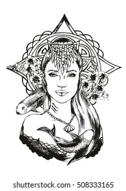 hand paint vector zodiac fish