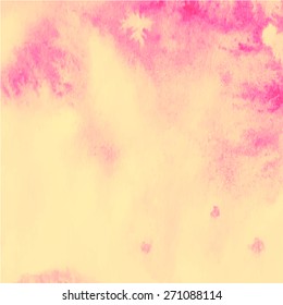 Hand paint watercolor abstract background. Perfect hand paint background for invitations, cards, textile, fabric or for any other kind of design. Vector illustration.