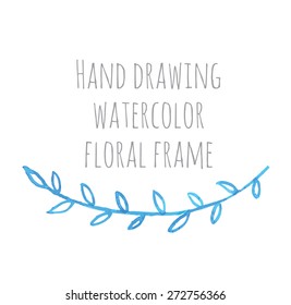 Hand paint watercolor flowers vector. Perfect hand paint wreath for invitations, cards, DIY projects or design. Bright summer illustration.