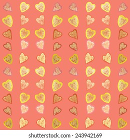 Hand paint watercolor vector background. Set of watercolor hearts for invitations, cards, web sites, design.