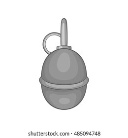 Hand paintball grenade icon in black monochrome style on a white background vector illustration