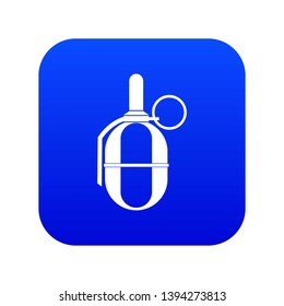 Hand paintball grenade icon digital blue for any design isolated on white vector illustration