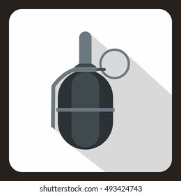 Hand paintball grenade icon in flat style on a white background vector illustration
