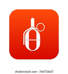 Hand paintball grenade icon red for any design isolated on white vector illustration