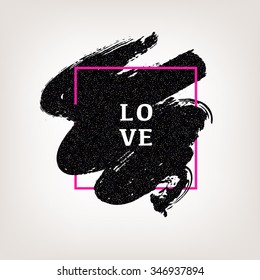 Hand painted abstract background.
Elements, template for  wedding invitations (save date), invitation, envelope, valentine, card design