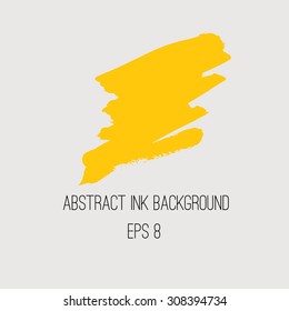 Hand painted abstract background. Ink brush strokes with rough edges. Design element. Vector illustration. EPS 8.