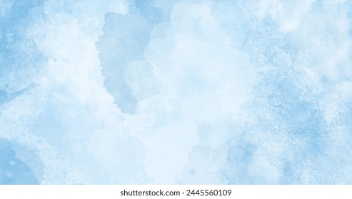 Hand painted abstract blue wallpaper watercolor vector design in eps 10