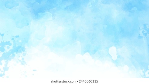 Hand painted abstract blue wallpaper watercolor vector design in eps 10