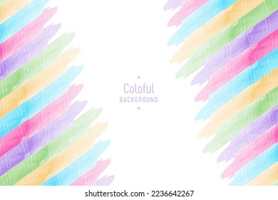 Hand painted abstract colorful pastel watercolor background