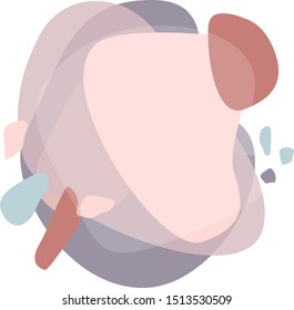 Hand painted abstract design with brush strokes, textures and shapes in bright colors. Creative and modern illustration, wall art, greeting card, packaging design.