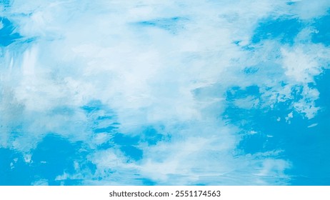 Pintado a mano abstracto azul cielo suave acuarela cielo y nubes, Abstractas textura de fondo de acuarela azul