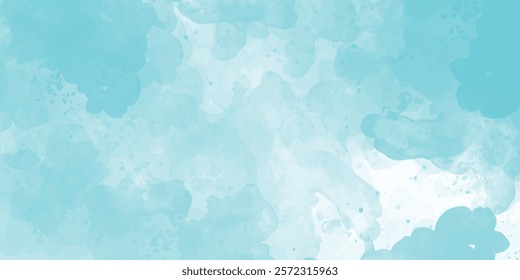  Hand painted abstract soft sky blue watercolor sky and clouds blue and white watercolor background with abstract cloudy sky concept. abstract blue watercolor grunge smoke background