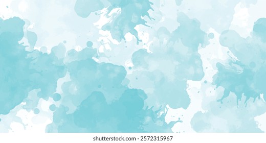  Hand painted abstract soft sky blue watercolor sky and clouds blue and white watercolor background with abstract cloudy sky concept. abstract blue watercolor grunge smoke background