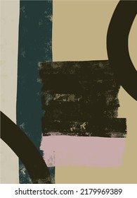 Hand painted abstract texture. Trendy colorful background. Minimalism style. Decor Printable Art, Abstract Art Prints, Modern Wall Art, House Warming Gift. Vector design. 